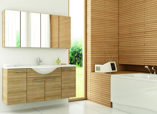 meble drewniane Drewno w łazience - niczym w fińskiej łaźni