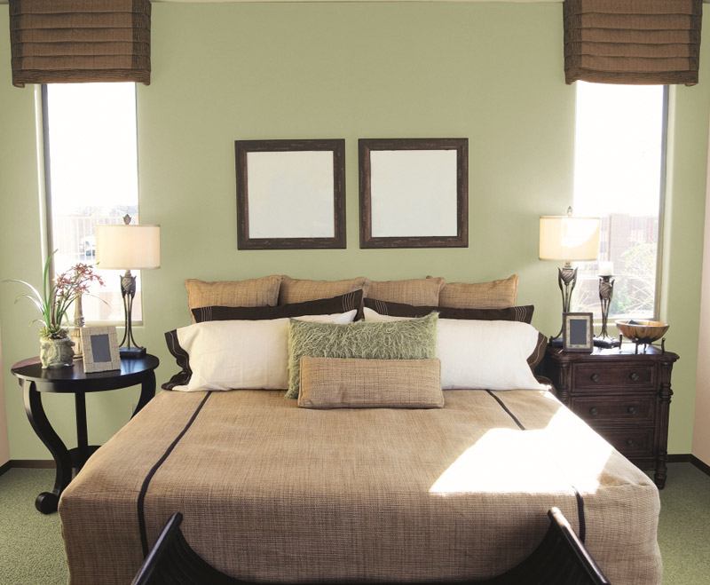 kolory wnetrz sypialnia Kolory wnętrz: odprężenie w tonacjach zieleni